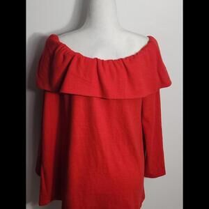 (10) Ann Taylor Shoulder Long Sleeve Blouse, L